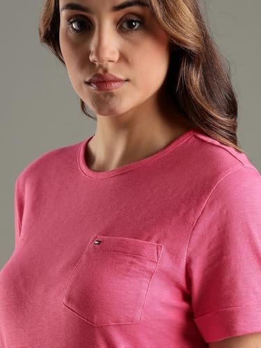 Tommy Hilfiger Cotton Crew Neck T-Shirt Dress Pink