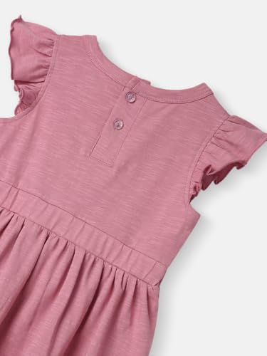 Nautinati Girls’ Print Fit & Flare Dress with Sling Bag| Cotton| Age 0-36 Months Pink