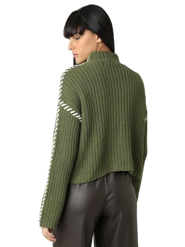 VERO MODA Womens Relaxed Fit Green Sweater