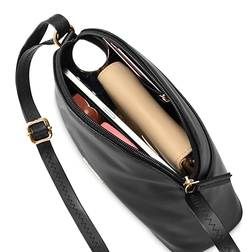 Fastrack Sling Bag For Women | Faux Leather Sling With Adjustable Belt and Quick Access Pocket | Zip Closure and Spacious Interior | Trendy Women's Handbags