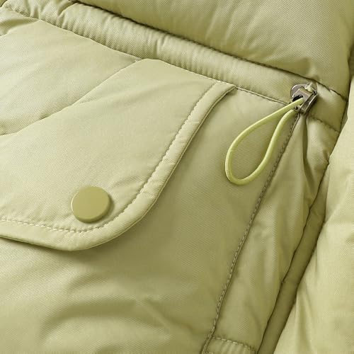 Hopscotch Girls Olive Full Sleeves Bow Applique Puffer Coat For Age (18-24 Months)