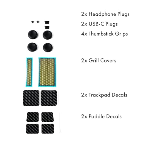 TCOS TECH Dust Proof Kit for Steam Deck, Protective Accessories for Steam-Deck with Protective Sticker, Dust Plugs, Dust Cover, Rocker Caps Accessories for Steamdeck