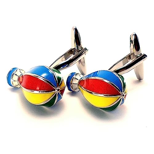 Peluche Enamel Hot Air Balloon Novelty Cufflinks for Men