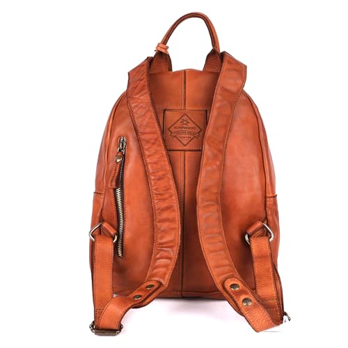 KOMPANERO Genuine Leather Backpack (B-13426-Cognac)