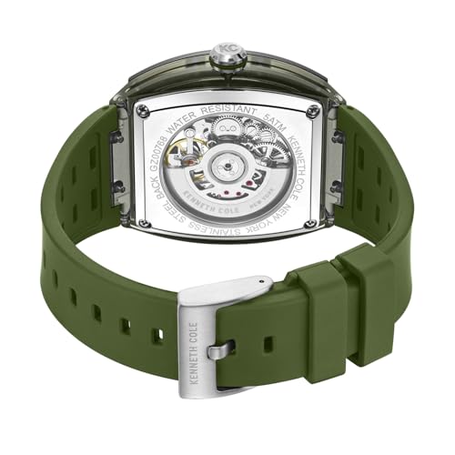 Kenneth Cole Automatic Analog Green Dial Green Silicon Strap Watch for Men - KCWGZ0076803MNW