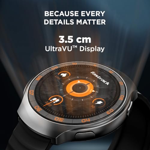 Fastrack VOX CirQ Smart Watch with AI Chat & AI Watchfaces, 1.38” TFT Display, Ripple Design, BT Calling, 24/7 Health Suite, SpO2, HRM, Sleep Tracking, IP68 Water Resistant - Forest Green