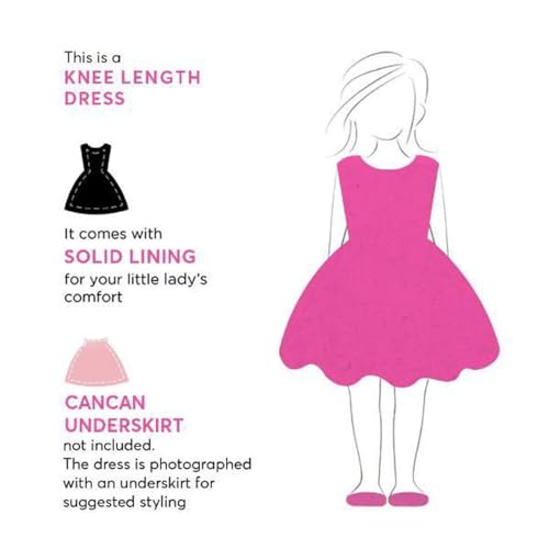 Hopscotch Girls Fit And Flare Knee-Length 0 Party Dresses in Lavender Color for Ages 6-7 Years