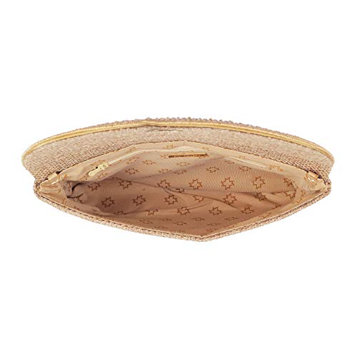 Metro Womens Synthetic Antic Gold Clutch (One Size)