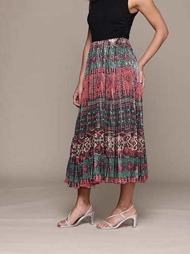 Label RITU KUMAR Multi-Color Sequin Sansa Skirt