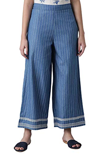 W Cotton Blend Strechable Parallel Pants for Women | Cotton Blend Parallel Pants for Women | Trousers for Women | W for Woman