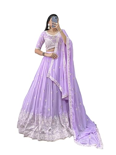 LooknBook Art Women's Georgette Lehenga Choli Set For Wedding
