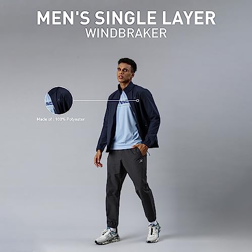 XTEP Men's Outdoor Jacket with Lightweight | Quick-Dry | Quick-Dry Lining | Late Blue | XS | Easy Care