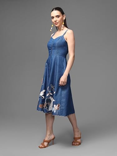 Kazo Torino Midi Dress (Blue_XXL)