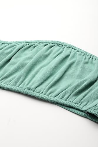 Ritu Kumar V-Neck Half Sleeves Dress Green