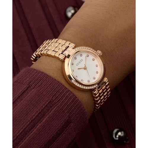 GUESS White Round Dial Analog Women's Watch - GW0930L3
