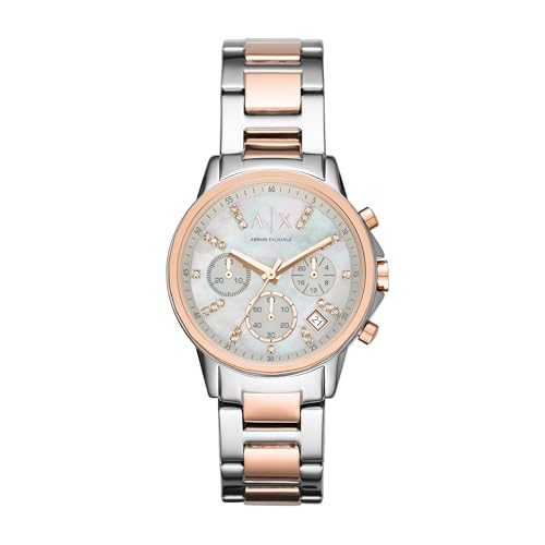Armani Exchange Stainless Steel Analog Silver Dial Women Watch-Ax4331, Multi-Color Band
