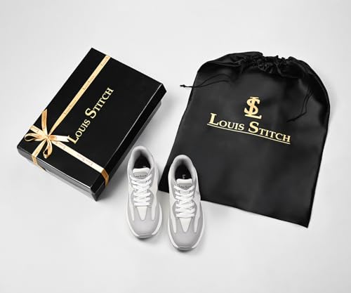 LOUIS STITCH Women’s Ash Grey Lightweight Athleisure Sport Shoes | Lightweight Casual Sneakers | Sporty Lace-Up Sneaker and Athleisure Wear| Perfect for Casual, Gym & Travel Wear | LSLD-AT-RF01-GYWH | UK-7