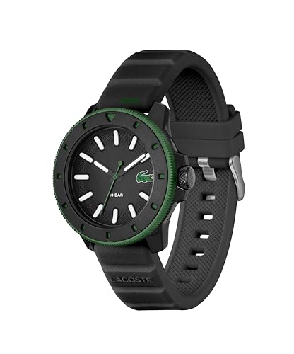 Lacoste Lacoste.12.12 Scuba Qtz Basic Black Round Dial Men's Watch|Silicone Material|Multi Color Band - 2011412