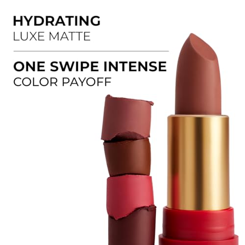 LoveChild Masaba 90s Drip Pantastic (Wine Red) Luxe-Matte Lipstick with Intense One-Swipe Color Payoff in High-Pigment HD Crème Matte Formula, 4gm