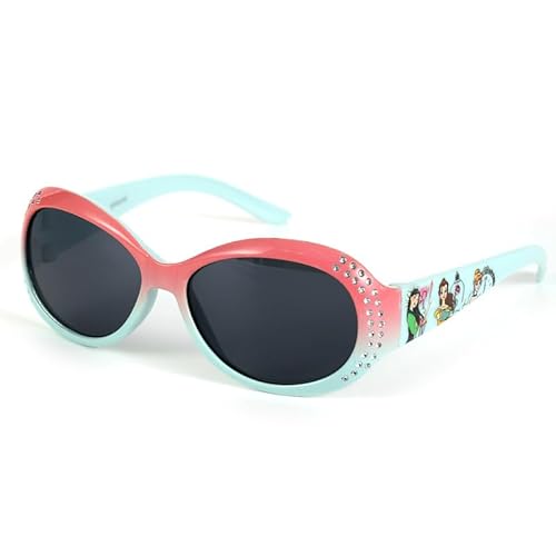 Disney Princess Sunglasses for Girls, 100% UV Protection, Shatter-Resistant AC Lenses, Lightweight and Comfortable, Stylish Outdoor Eyewear for Kids, Pink