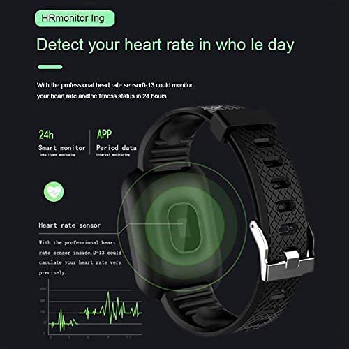 MARVIK Smart Watch for Kids Boys Men Women Girls D20 Plus 2025 Waterproof Fitness Band for Android iOS – Sports Tracker, Sleep & Heart Rate Monitor - Black