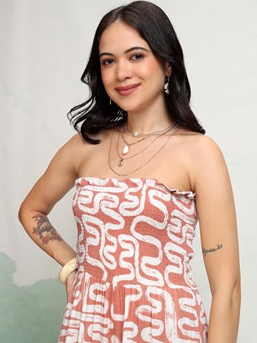 VISHUDH Women ROUND NECK Regular Fit Sleeveless VPJS000005 NUDE PINK 2XL