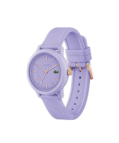 Lacoste 12.12 Women's Classic Water Resistant Quartz Watch, Lilac, Minimalist