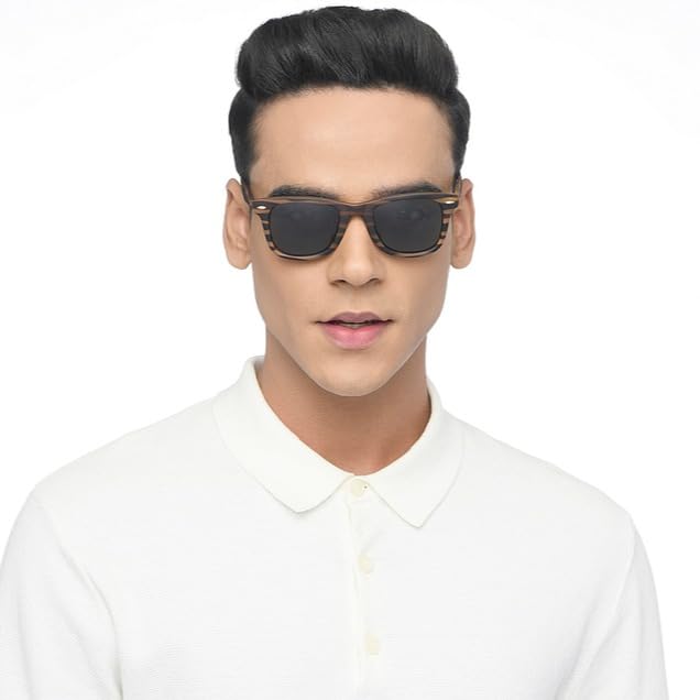 VINCENT CHASE EYEWEAR By Lenskart | Tortoise Grey Full Rim Square | Classics | Branded Latest And Stylish Sunglasses | Polarized And 100% Uv Protected | Men & Women | Large | Vc S16746, Brown