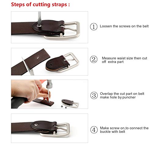 Flyer Extra Belt for Big Waist Men | Black Genuine Leather 72 Inch | Long and Strong | 2-Year Warranty | BL808