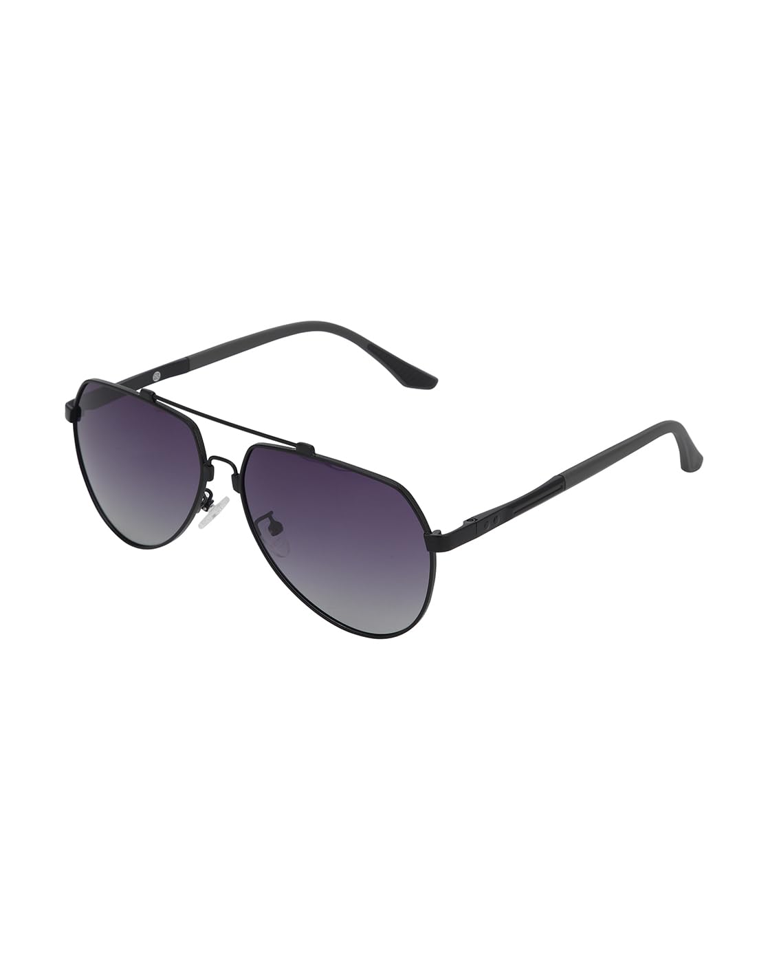 Carlton London Black Toned with Blue Polarised Lens Aviator Sunglass for mens