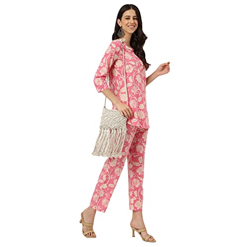 Divena Pink Printed Loungewear/Nightwear(DK0259-XL)