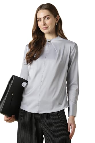 Women Grey Solid Formal Top