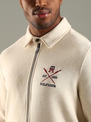 Embroidered Logo Regular Fit Cotton Jacket