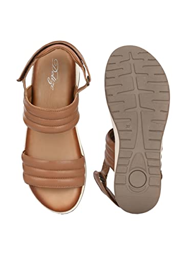 Delize Comfort Leather - Tan women leather sandals-39
