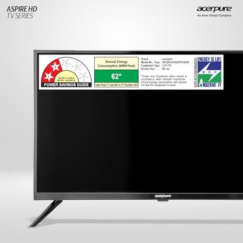 Acerpure 80 cm (32 inch) Aspire Series HD LED Smart Google TV AP32HG41AASPD Model (Black)