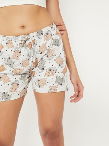 Max Women Printed Shorts (Grey_M)