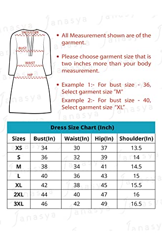Janasya Women's Blue Pure Cotton Floral Printed Fit & Flare Dress (JAA26DR03620-JA-2XL)