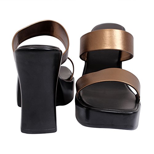 LUVFEET Heel Sandal For Women's (Copper, numeric_6)