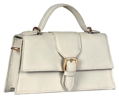 eske Eloise Genuine Leather Womens Satchel (Vanilla)