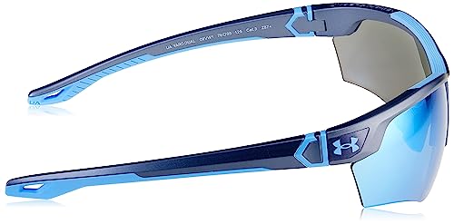 Under Armour Unisex Ua Yard Dual Wrap Sunglasses, Grey Blue, 76mm, 5mm