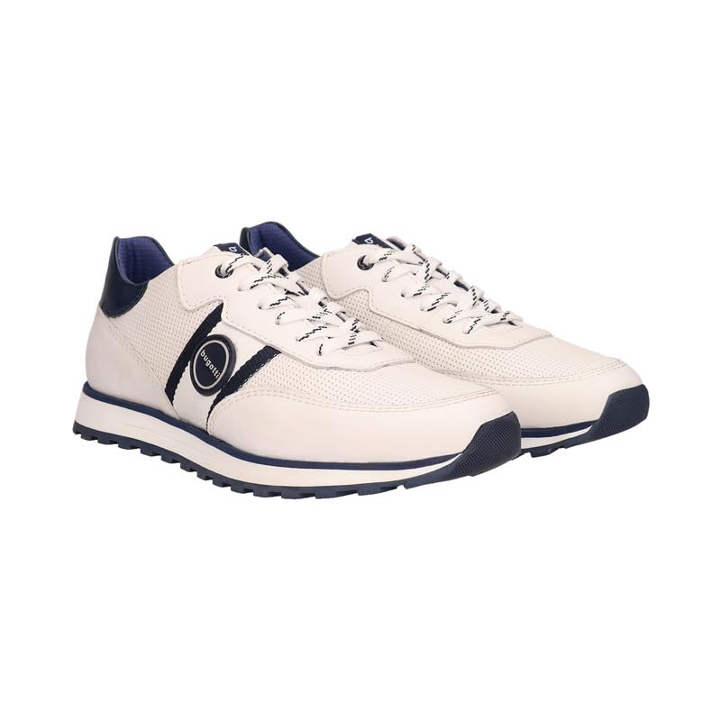 Bugatti Garnet Evo White Leather Mens Sneakers - Euro 41