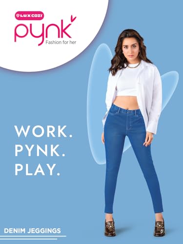 Lux Cozi PYNK Women's Denim Skinny Fit Jeggings_COZI_PYNK_Jeggings_LTBU_S_1PC