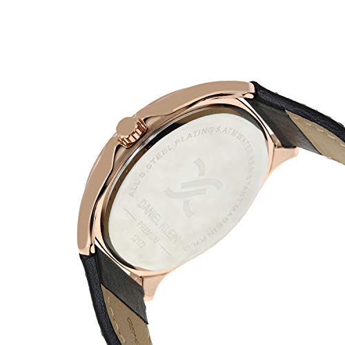 Daniel Klein Leather Analog Black Dial Men's Watch-Dk12172-4