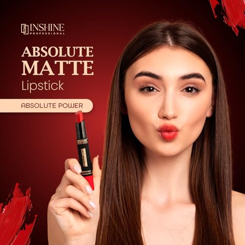 INSHINE ORIGINALS Absolute Matte Lipstick - Long-Lasting, Intense Color with a Velvety Matte Finish, Transfer-Resistant Formula for Sophisticated Lips (430 RAVISHING ROUGE)