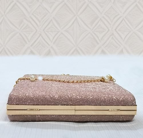 Divine Collection Pearl Charm Clutch (Pink)