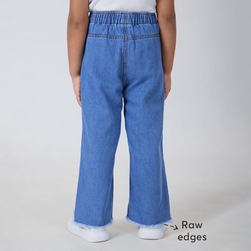 Hopscotch Girls Clean Look Cotton Jeans in Blue Color for Age (2-3 Years)