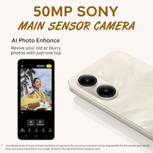 iQOO Z11 Lite 44W 5G (Solar Flame, 6GB RAM, 128GB Storage) | 6500mAh Battery with 44W Fast Charging* | Dimensity 6300 with 579k+ AnTuTu Score* | OriginOS 6.0 with AI Creation* & Private Space*