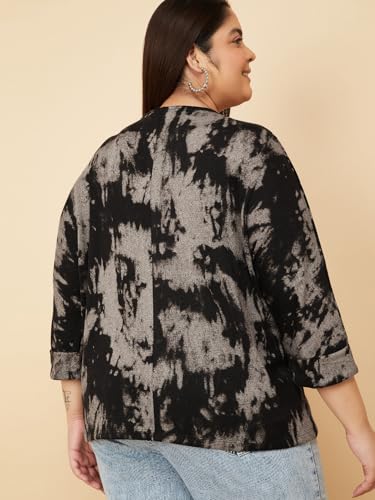 Max Women Printed Blouse (Black_6XL)