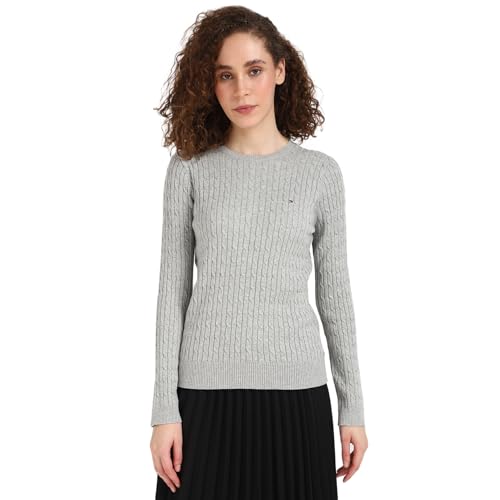 Tommy Hilfiger Womens Grey Color Sweater (XL)