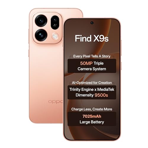 Oppo Find X9s 5G (Sunset Orange, 12GB, 256GB) | Hasselblad 50MP Triple Camera | 120× Super Zoom | MediaTek Dimensity 9500s | 7025mAh 80W SUPERVOOC | ColorOS 16